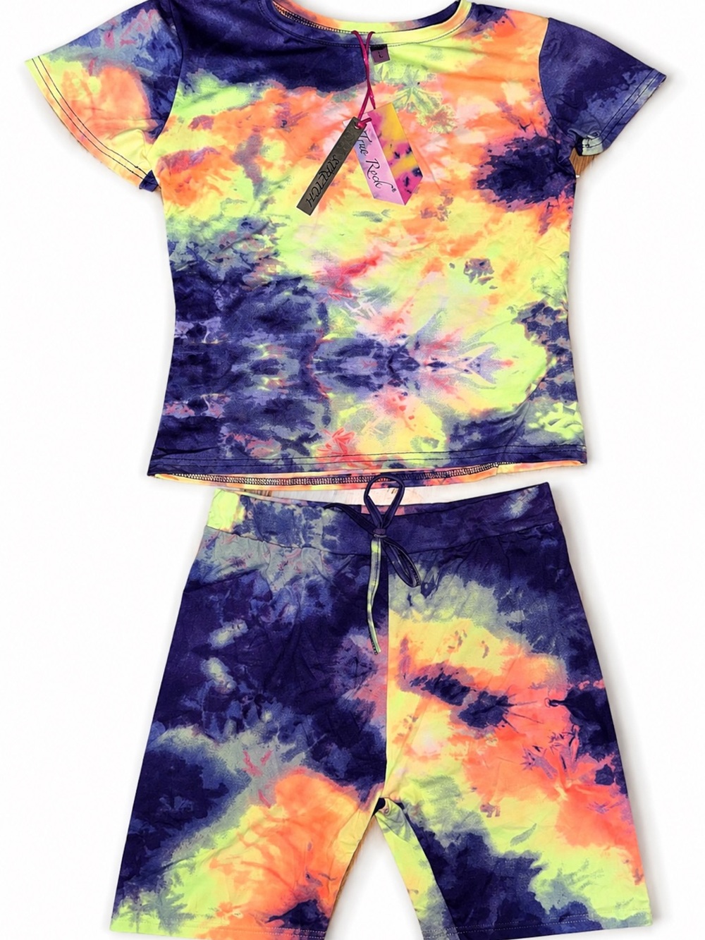 TRUE ROCK Tie-Dye Kids women size Med Set - Purple, Yellow & Pink